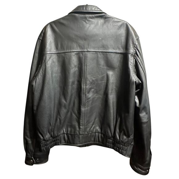 London Fog Genuine Black Leather Coat | Great Condition | Men's M - Picture 3 of 4